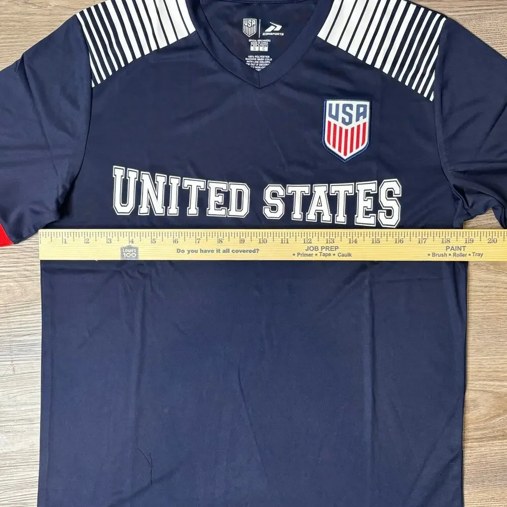 USA Soccer Icon Sports Navy Game Day Jersey Shirt Men’s Small